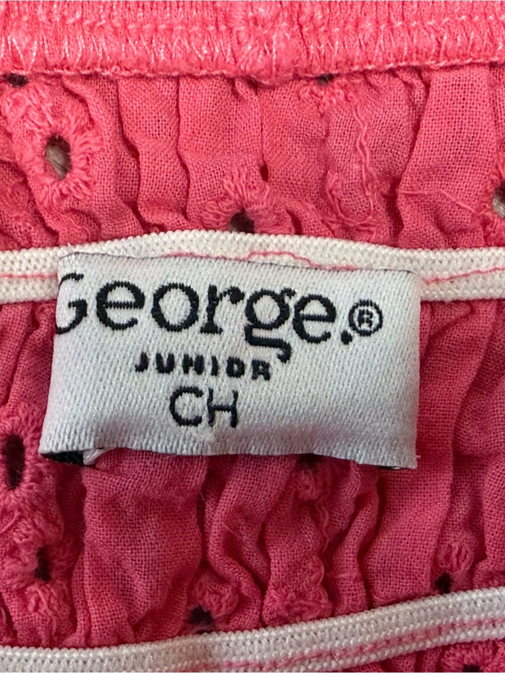 George Pink Eyelet Ruffle Strap Top - Picture 4 of 4